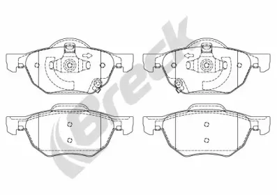 23720 00 701 10 BRECK Комплект тормозных колодок, дисковый тормоз